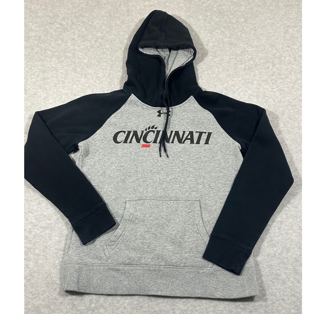 Under Armour Cincinnati‎ Bearcats Raglan Hoodie Gray Black Men's SM P